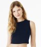 Bella Ladies Micro Rib Muscle Crop Tank Top