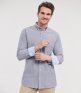 Russell Collection Tailored Long Sleeve Washed Oxford Shirt