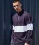 Front Row Panelled 1/4 Zip Neck Top